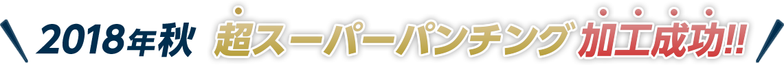 超スーパーパンチング加工成功