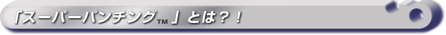 「スーパーパンチングTM」とは？！